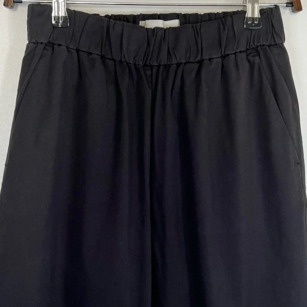 Everlane Womens Pull On Pant Size 6 Black High Waist Straight Leg Organic Cotton - Picture 6 of 15